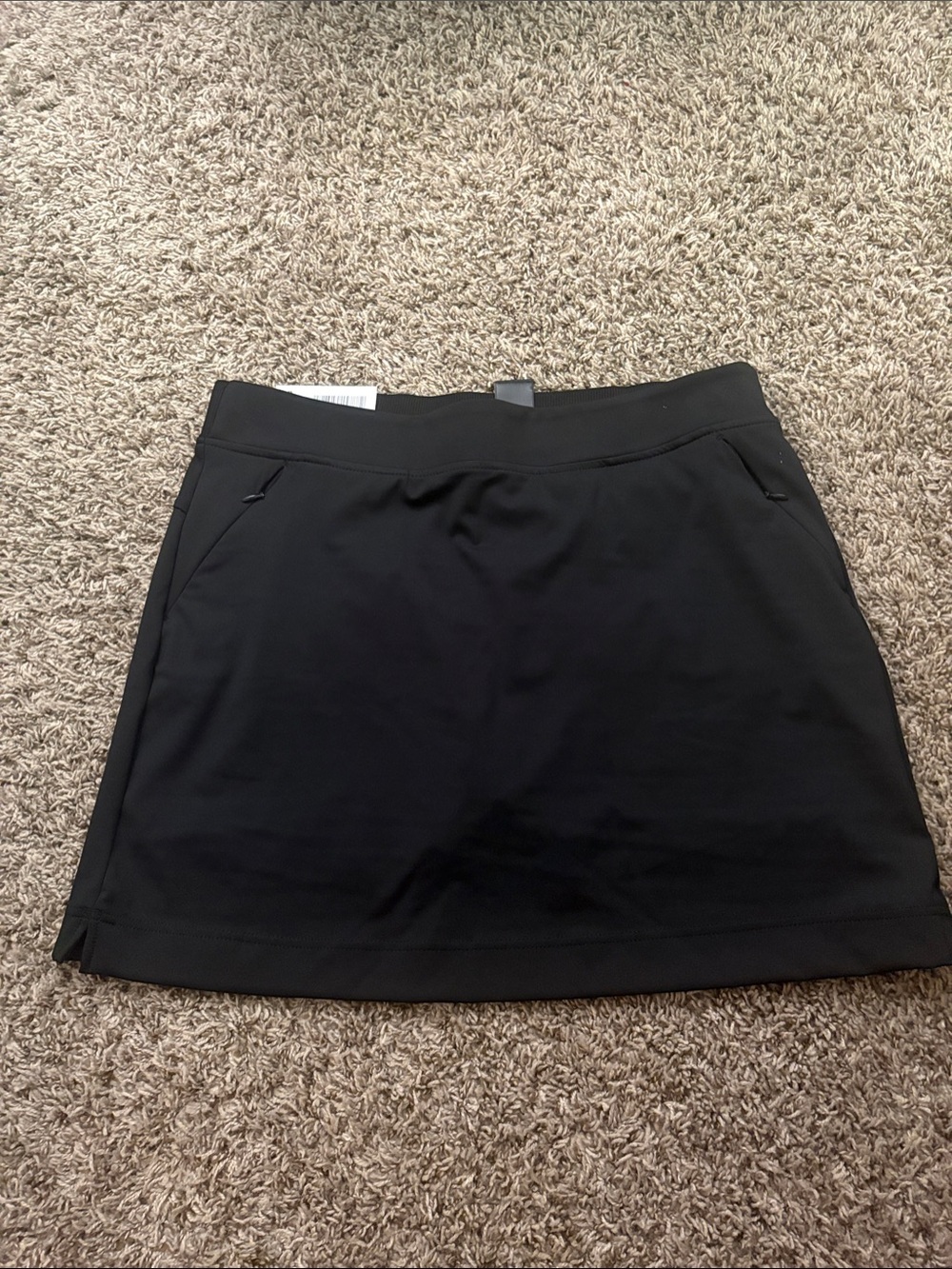 Black Women's Active Mini Skort with Side Pockets